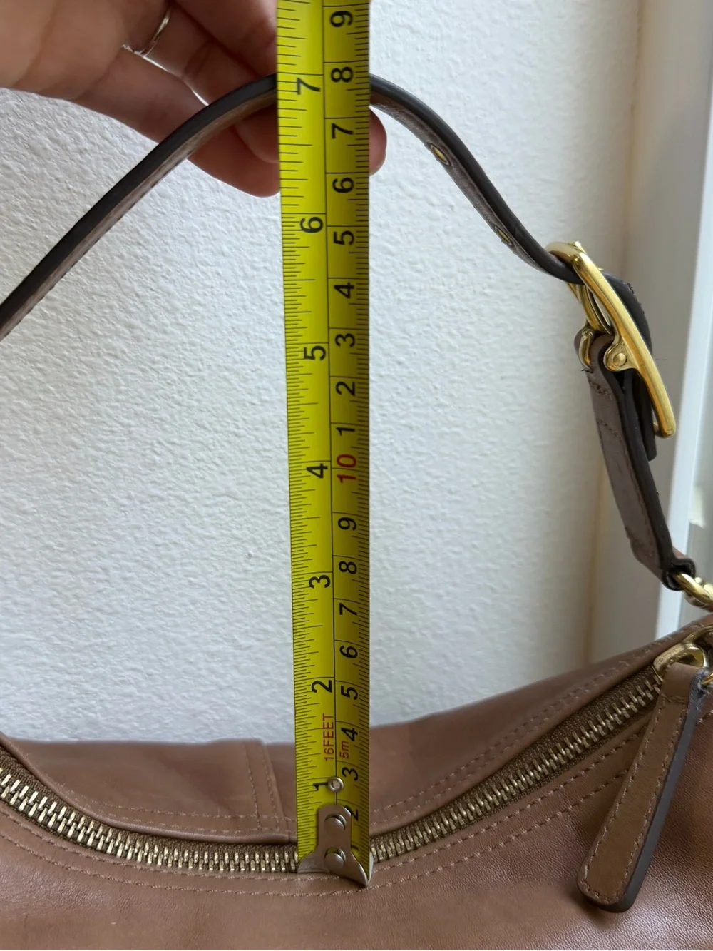 Coach VTG Legacy Crescent Brown Leather Shoulder Bag Adjustable Strap